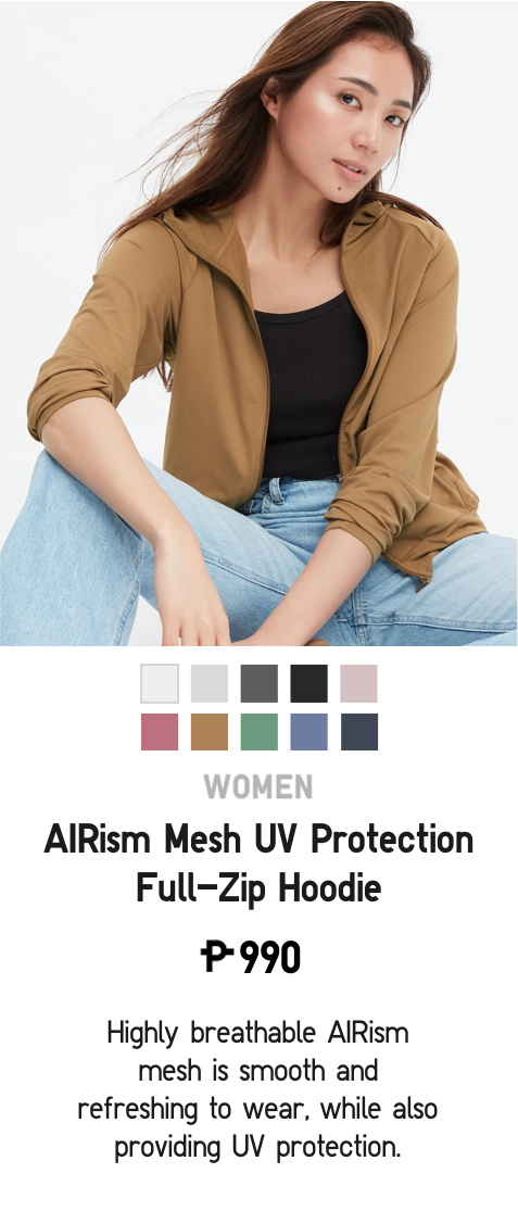 WOMEN'S AIRISM MESH UV PROTECTION FULL-ZIP HOODIE